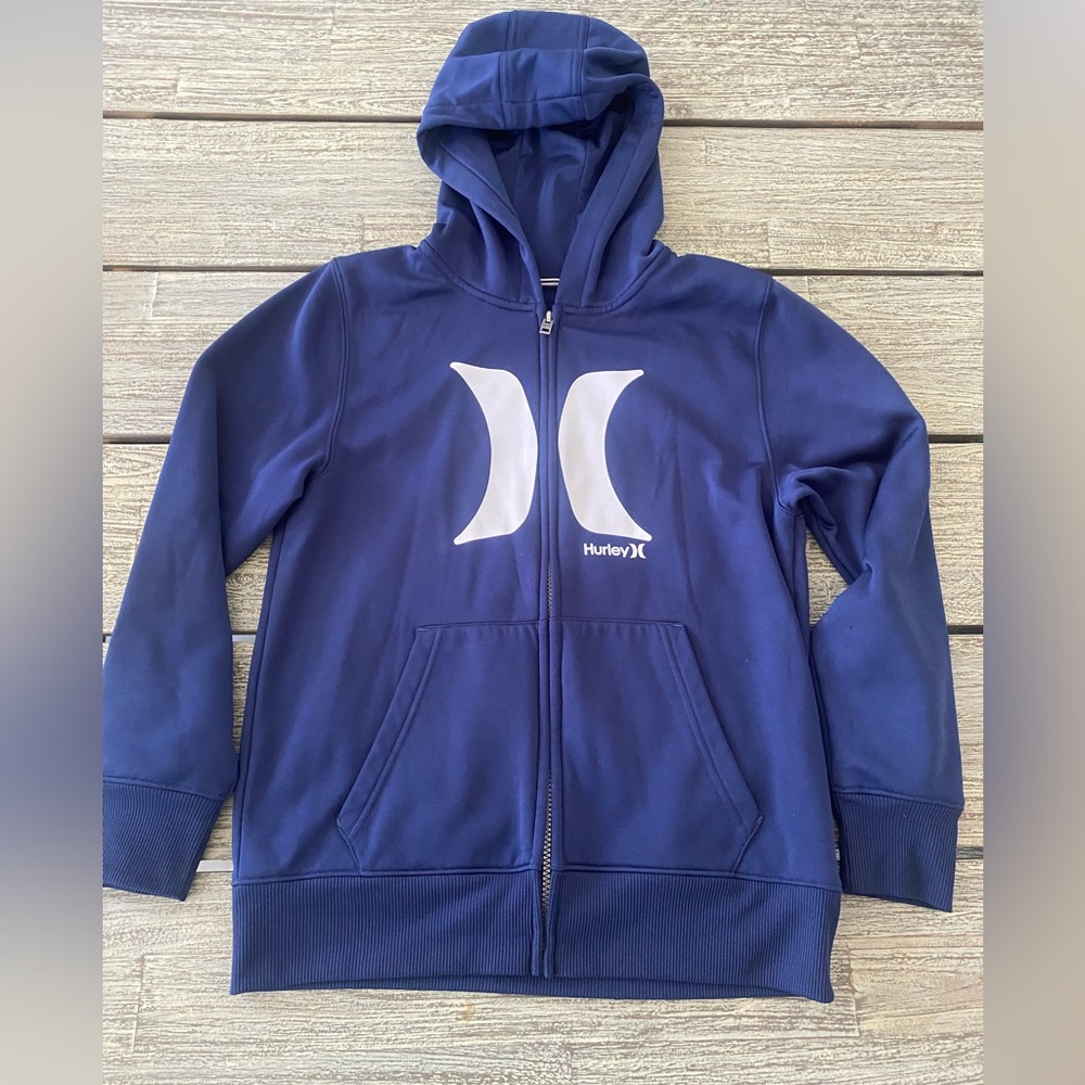 Boys Pre-loved Hurley (Nike Therma Fit) Light Hooded Jacket, Sz LARGE